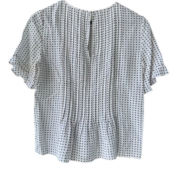 Kate spade short sleeve polka dot silk blouse - Picture 4 of 11